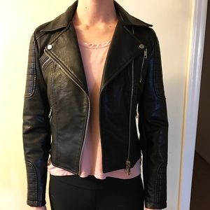 Zara Basic- Black Leather Jacket